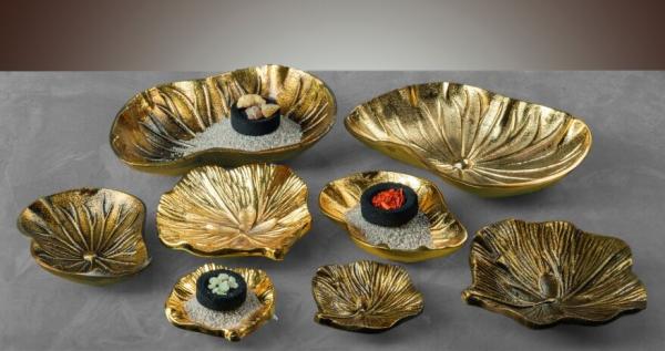 Blume klein, goldfarben - Räucherschale - einzigARTig frieda
